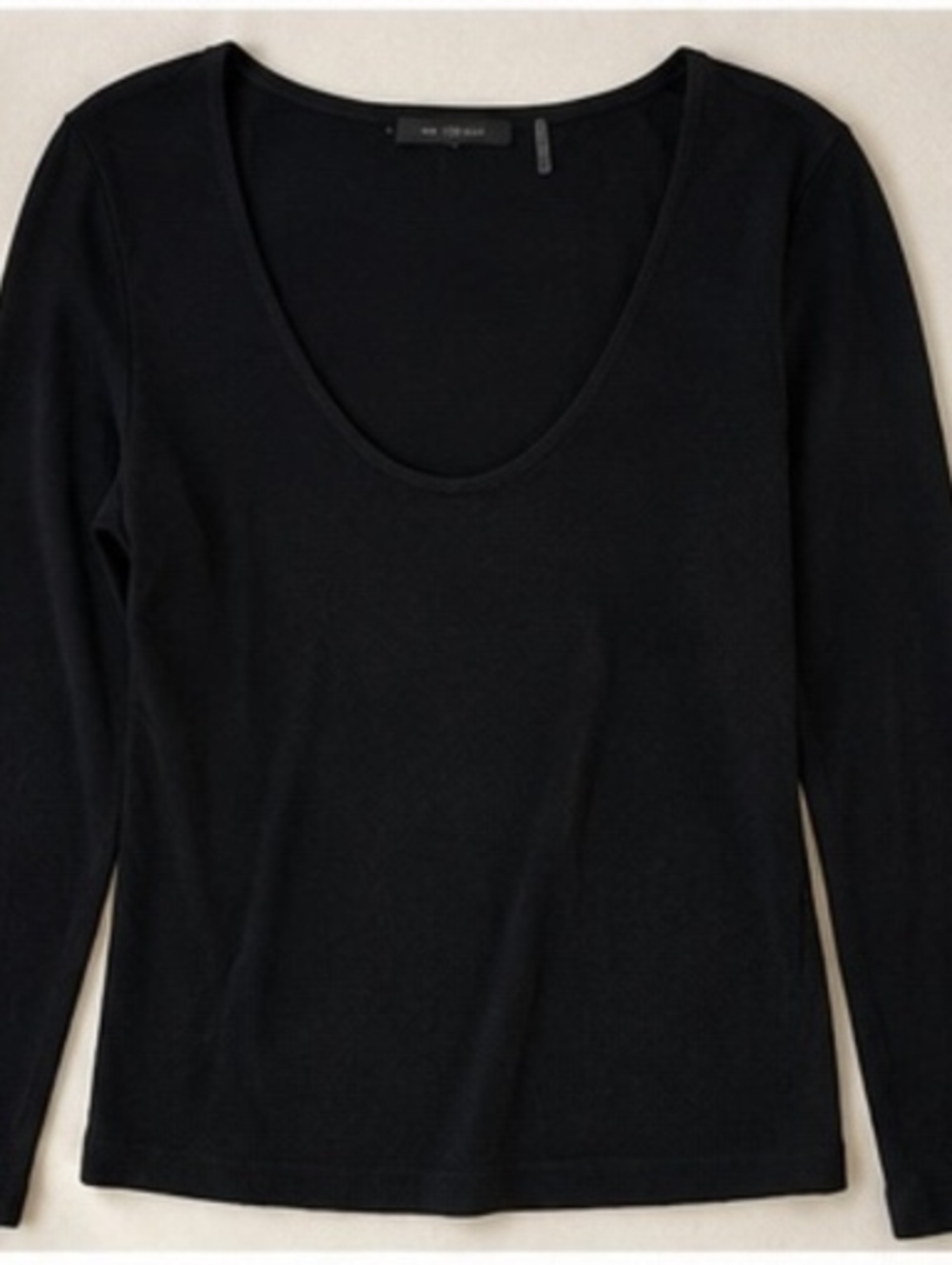 Diane von Furstenberg Black Long Sleeve Top XL Classic